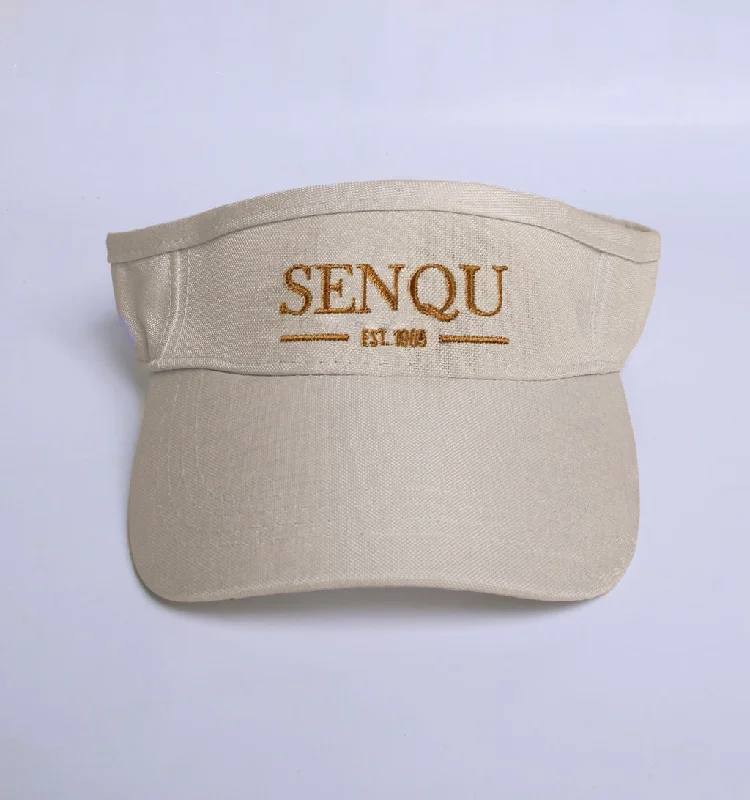 LINEN SUNVISOR- OATMEAL