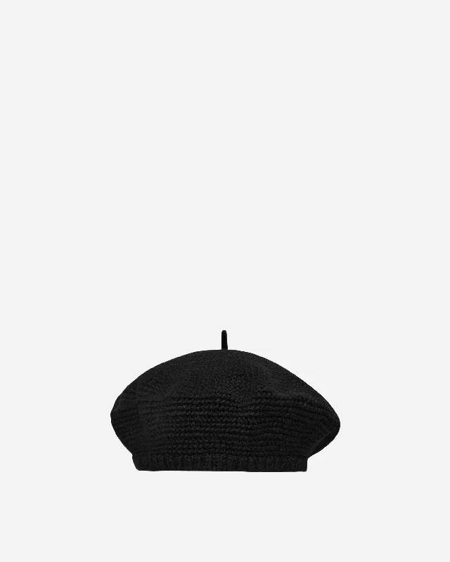 Crochet Beret Black