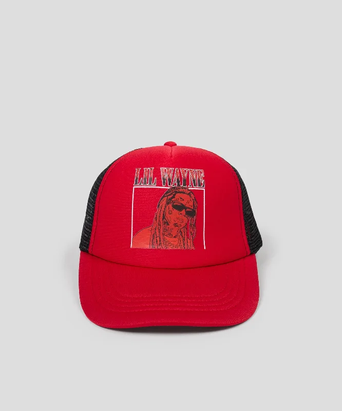 Lil Wayne Box Trucker Hat - Red