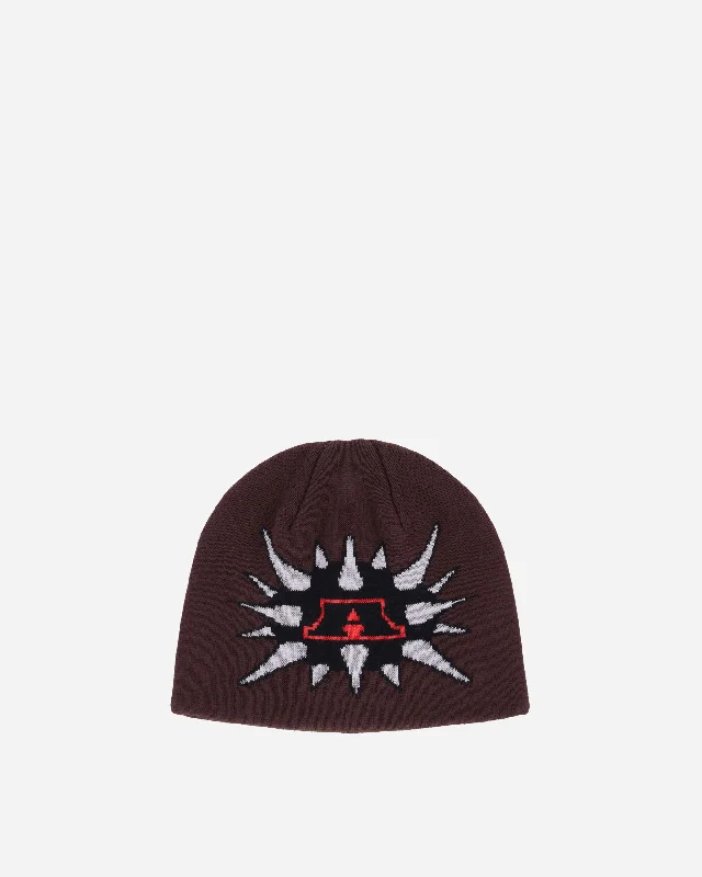 Spike Skully Beanie Brown