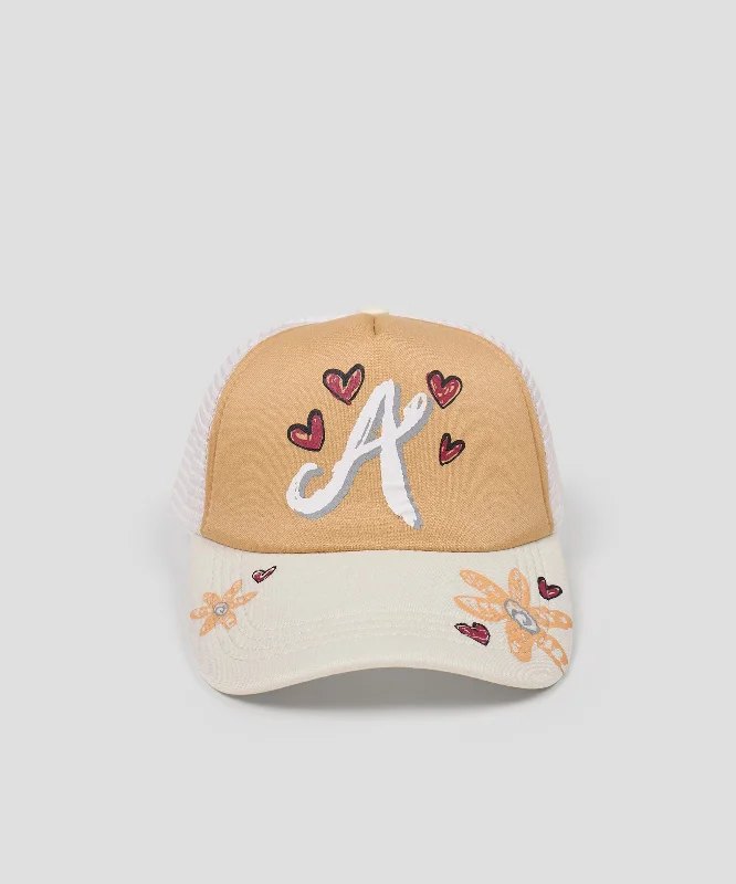 Atlanta Embroidery Trucker Hat - Khaki