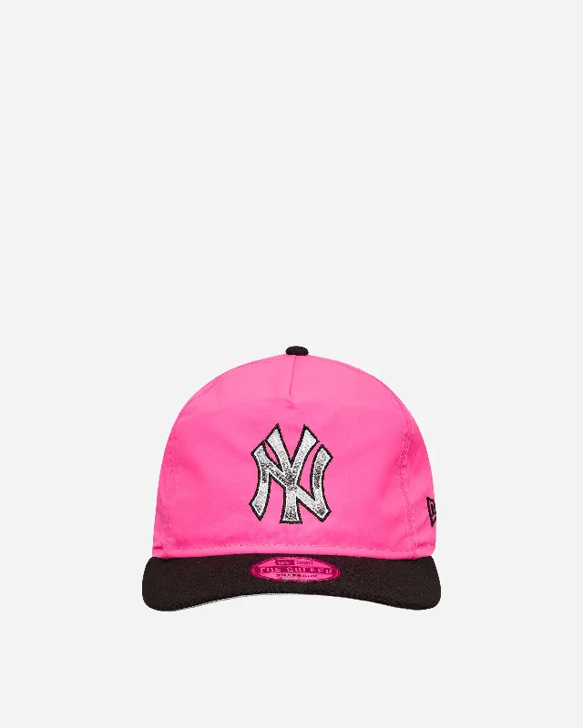 New York Yankees Chrome Logo Golfer Cap Bright Pink