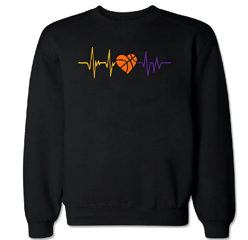 Men's LA Basketball Heartbeat Crewneck Sweater