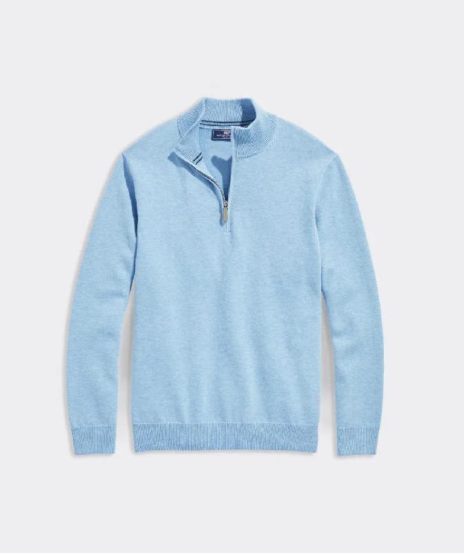 Vineyard Vines Men's Boathouse Quarter-Zip Sweater - Jake Blue