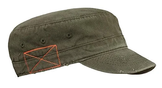 Cotton Cadet Army Red Stitch Cap