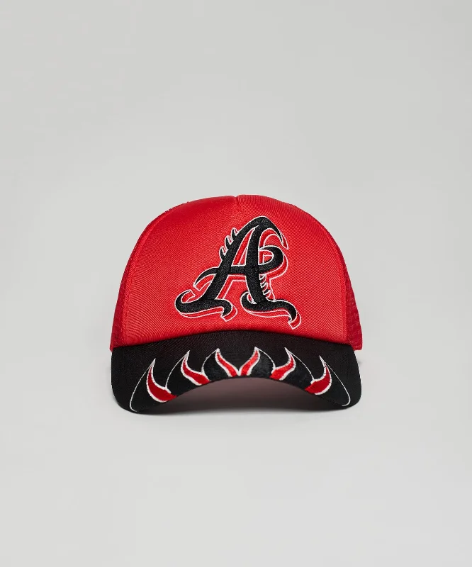 Atlanta Embroidery Trucker Hat - Red