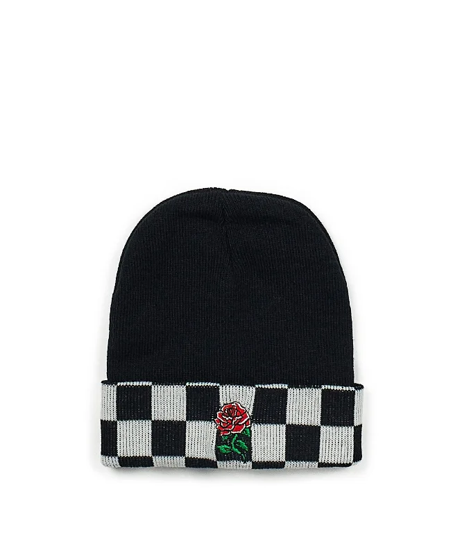 Checkerboard Beanie - Black