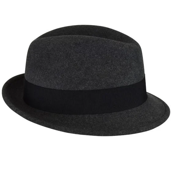 Men's Bailey Of Hollywood Litefelt Wool Center Dent Tino 7001 Fedora Black Mix