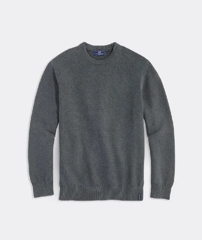 Vineyard vines Men's Cotton Crewneck Sweater - Charcoal Heather