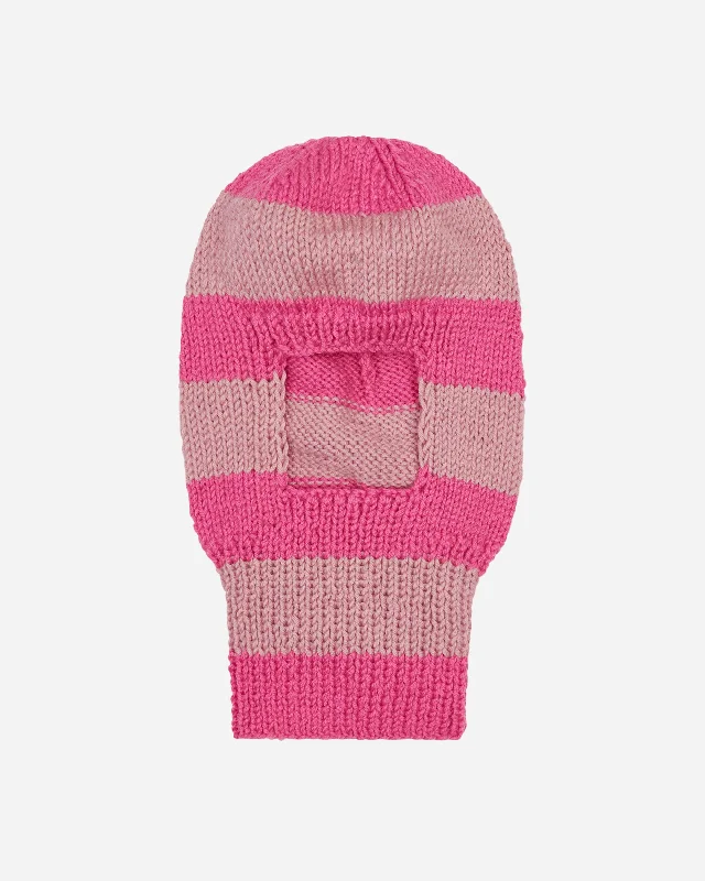 Hand Knit Pig Balaclava Pink