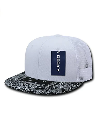 Bandana Snapback Cap With Unique Paisley Design