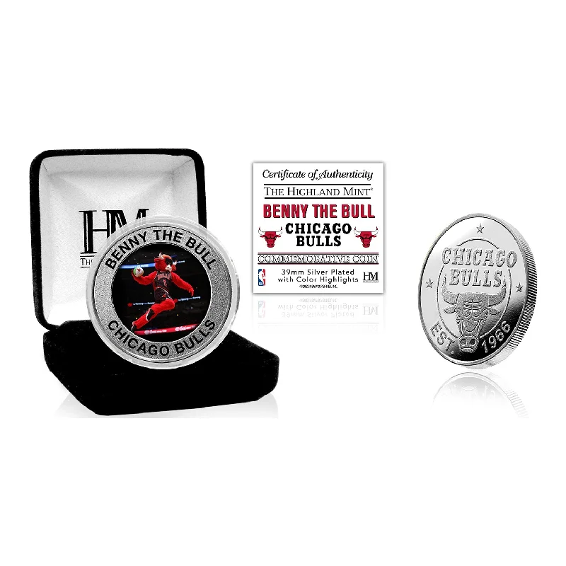 Chicago Bulls Benny the Bull Silver Color Coin