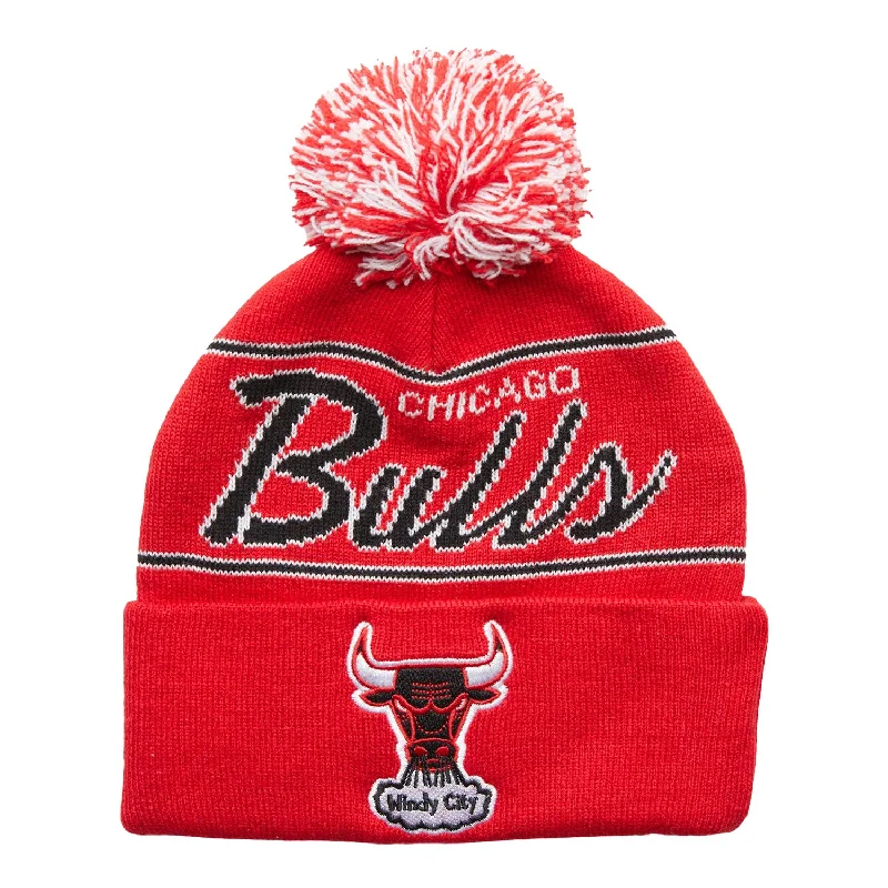 Chicago Bulls Mitchell & Ness Script Knit Hat