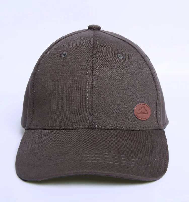 SENQU BADGE KNIT CAP – OLIVE MELANGE