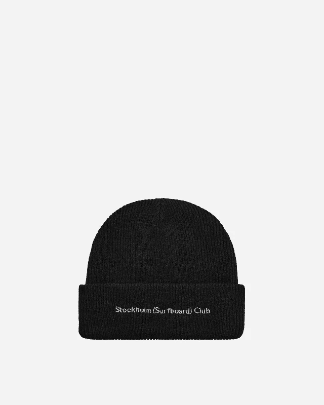 Embroidered Logo Beanie Black