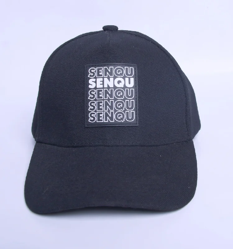 RUBBER BADGE CAP- BLACK