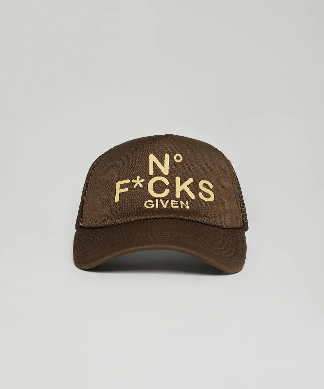 Given Print Trucker Hat - Brown