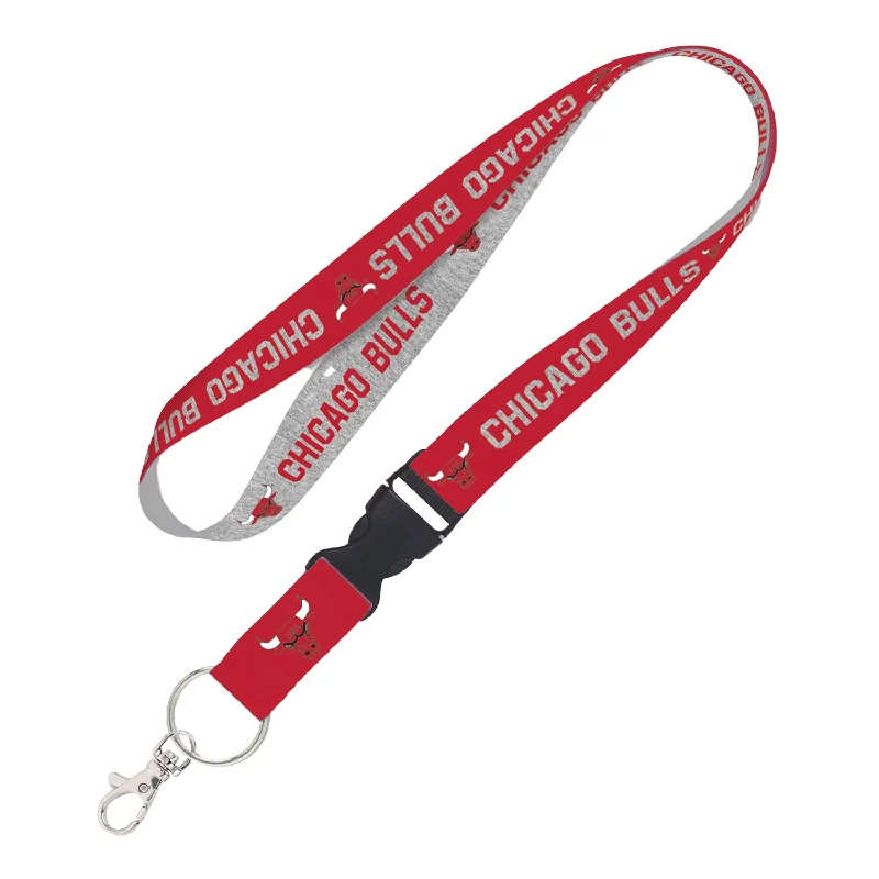 Chicago Bulls WinCraft Horizontal Logo Red/Grey Lanyard