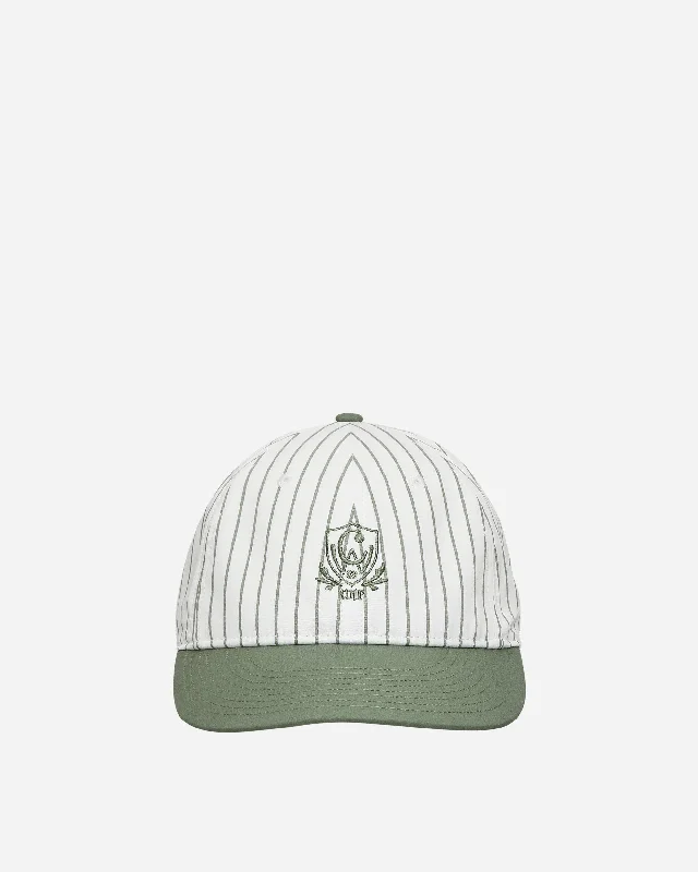 Linus Stripe Cap Park / White