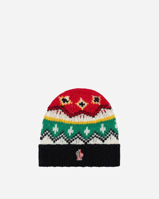 Jacquard Wool and Alpaca Beanie Optical White