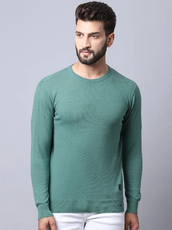 Men Green Pullover Sweater