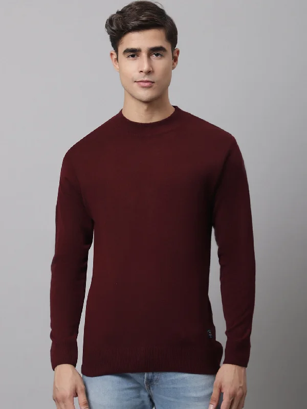 Men Maroon Sweater