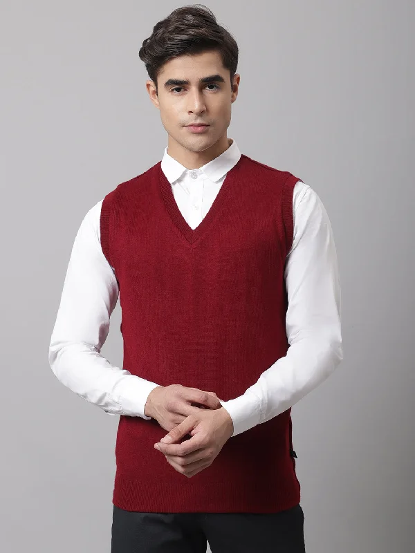 Men Maroon Sweater