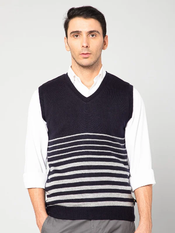 Men Navy Sweater