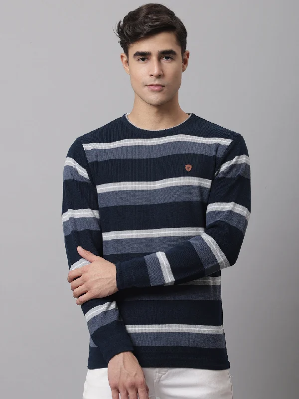 Men Navy Sweater