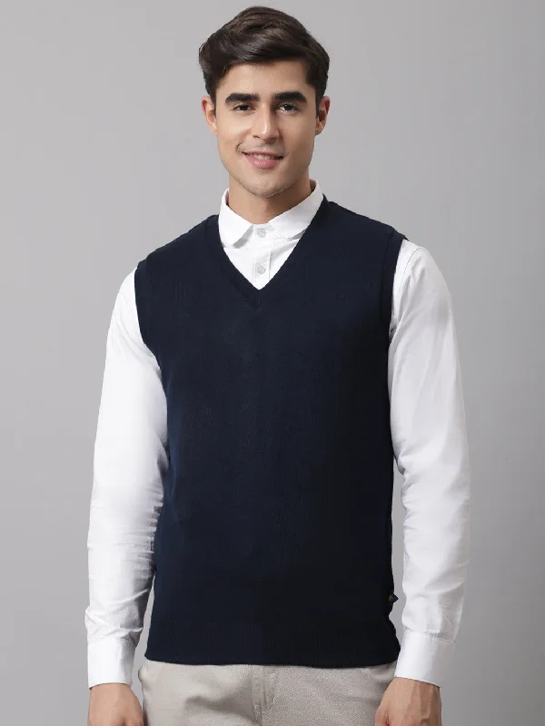 Men Navy Sweater