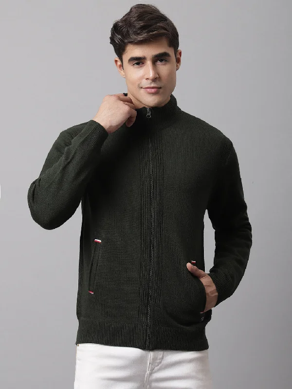 Men Olive Sweater