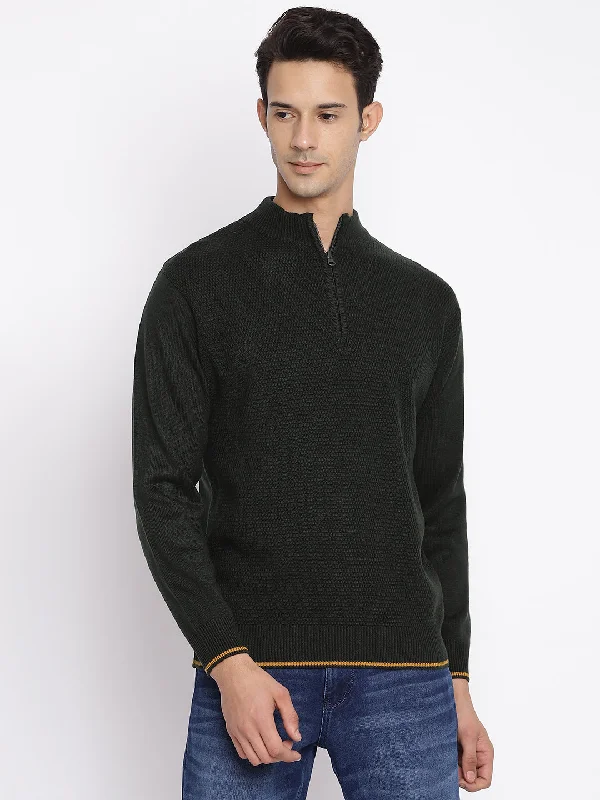 Men Olive Sweater