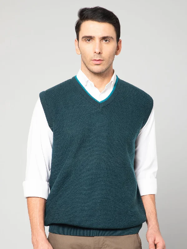 Men Teal Sweater