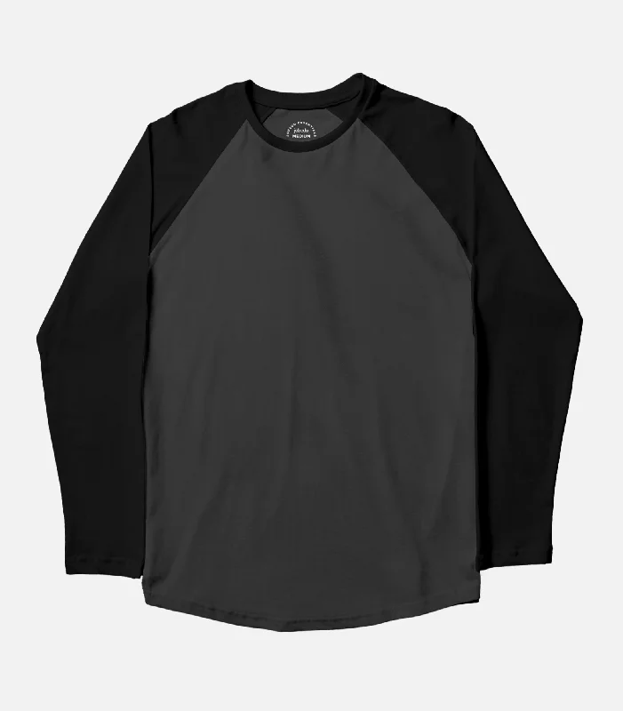 Basic-Charcoal | Unisex Baseball T-shirt