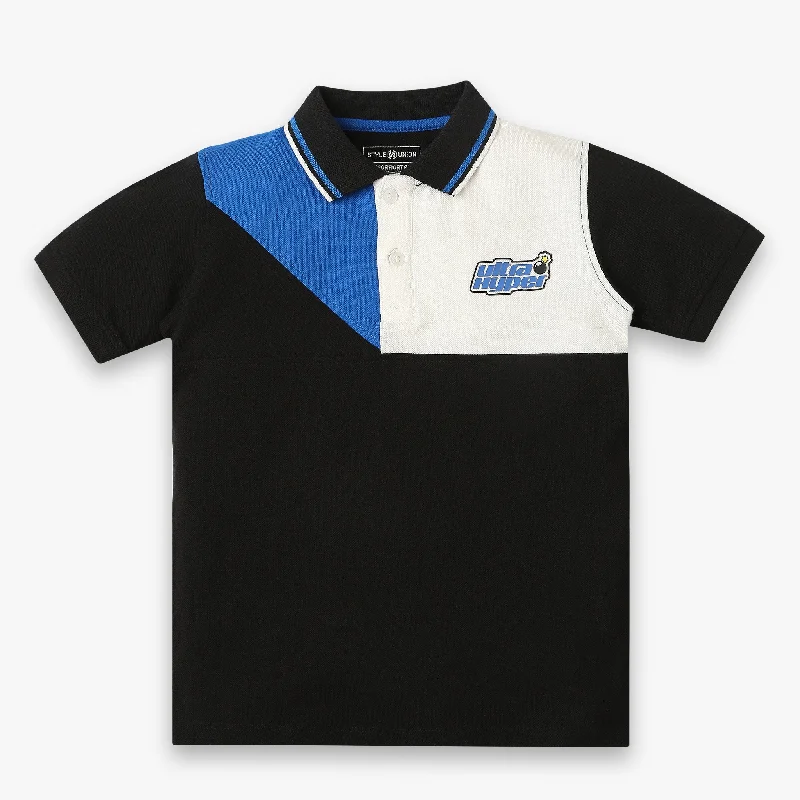 Boys Regular Fit Cut and Sew T-Shirt