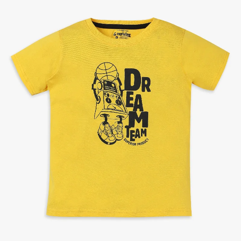 Boys Regular Fit Printed T-Shirt