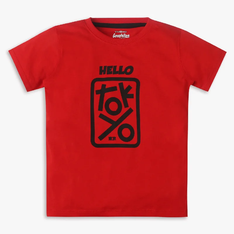 Boys Regular Fit Printed T-Shirt