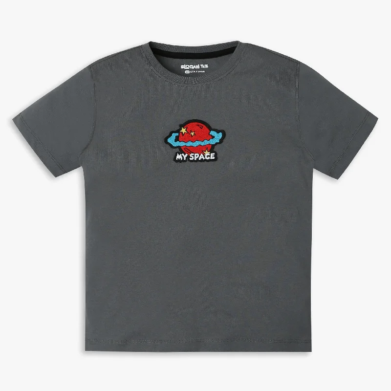 Boys Regular Fit Solid T-Shirt