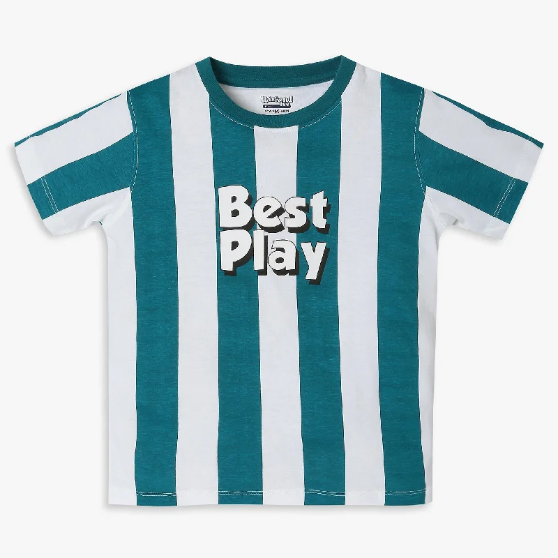 Boys Regular Fit Striped T-Shirt