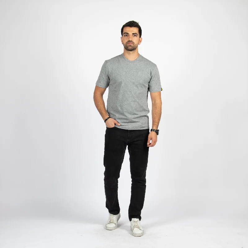 Medium Grey Melange | Basic Cut T-shirt