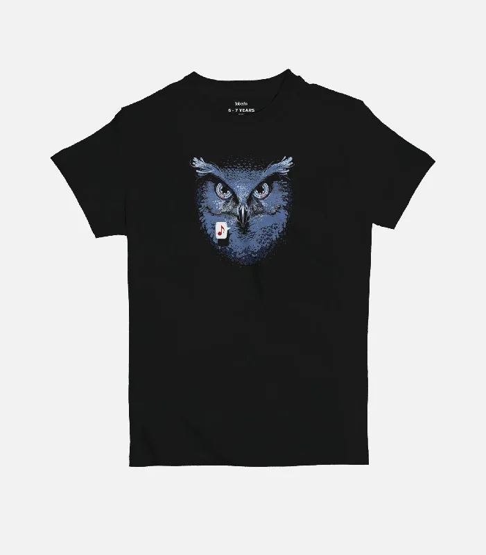 Owl Cassette | Kid's Basic Cut T-shirt