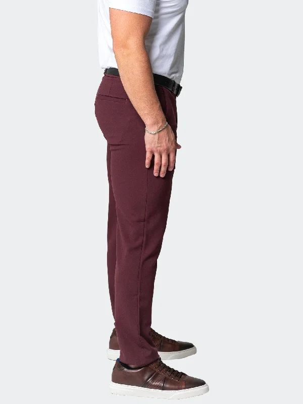 4-Way Stretch Pants Solid Red