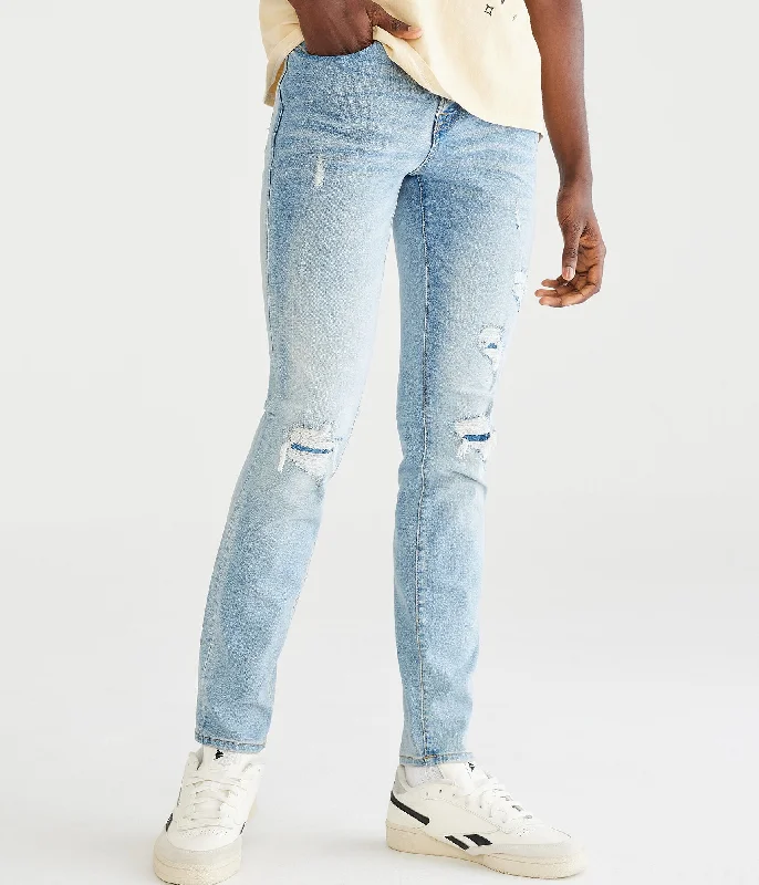 Aeropostale Mens Super Skinny Premium Max Stretch Jean With Coolmaxar Technology