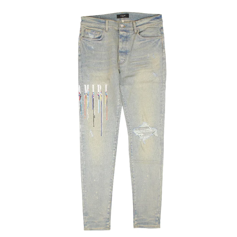 Amiri Paint Drip Logo Jean - Clay