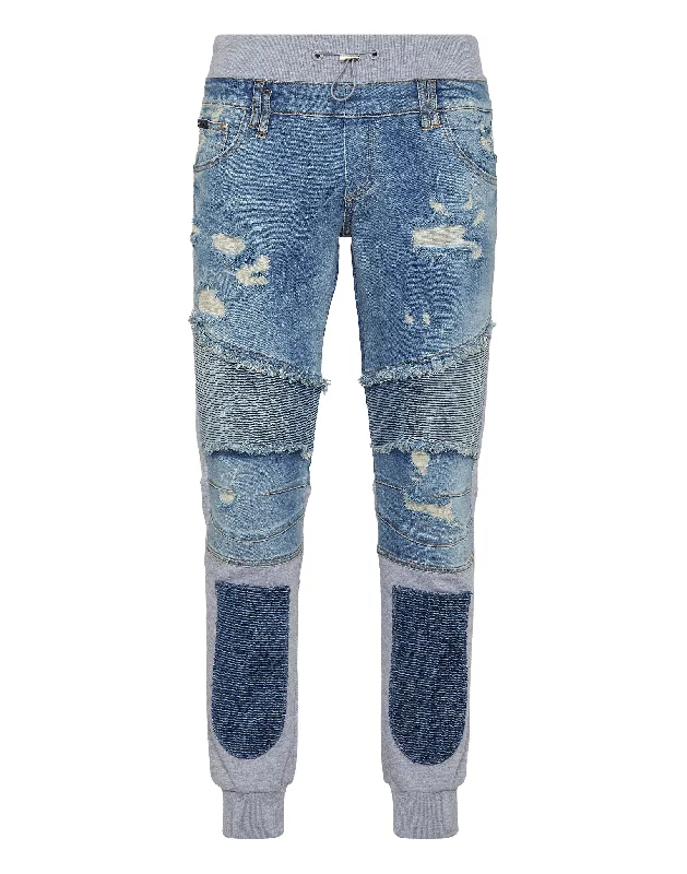 Denim Jogging Trousers Skull&Bones