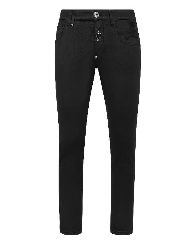 Denim Trousers Skinny Fit Skull