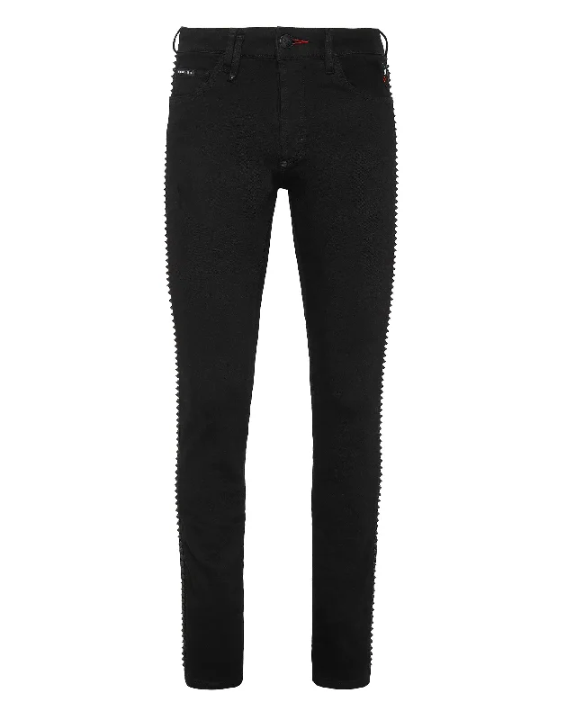 Denim Trousers Super Straight Cut Gothic Plein