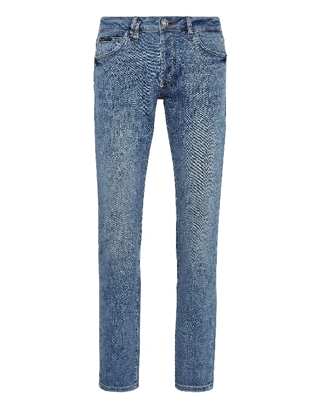 Denim Trousers Super Straight Cut Iconic Plein