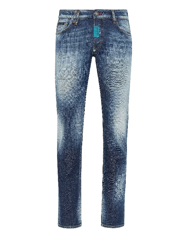 Denim Trousers Super Straight Cut Premium Hexagon