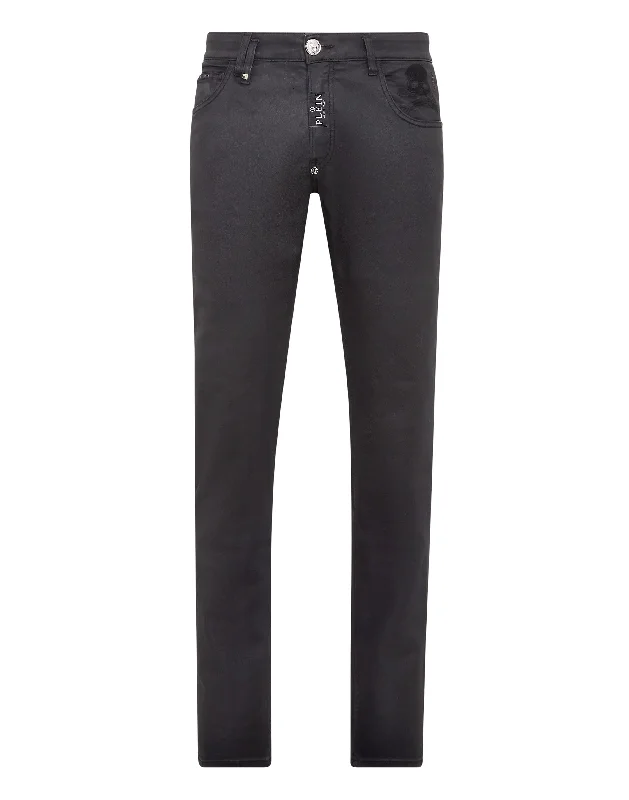 Denim Trousers Super Straight Cut Premium Skull